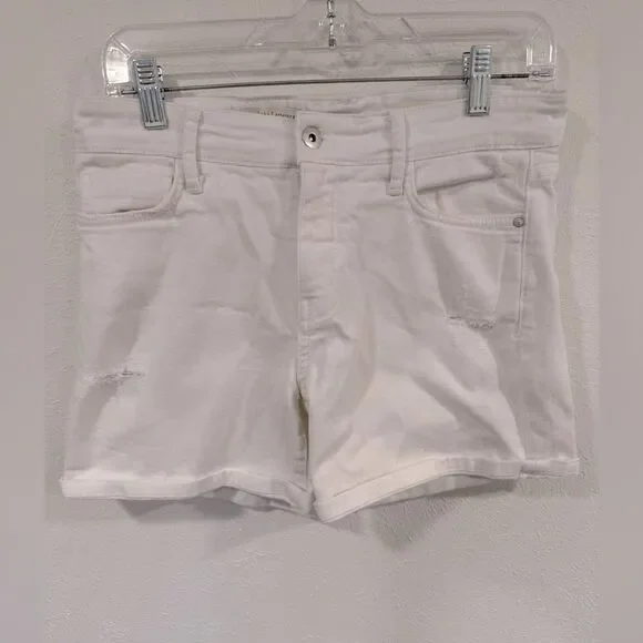 Anthropologie Pilcro Slim Boyfriend White Denim Shorts 27 EUC - Picture 3 of 6